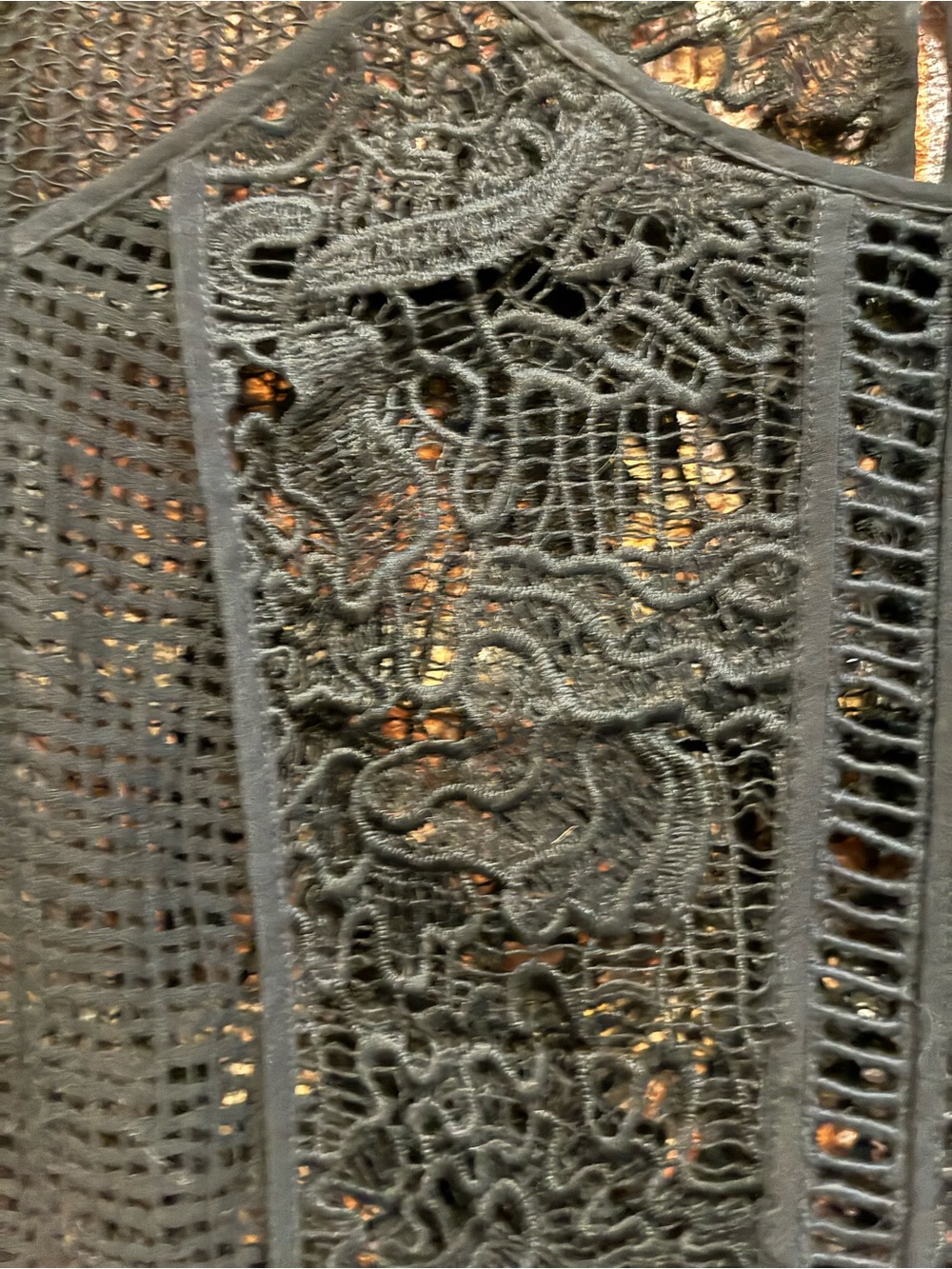 Rebecca Taylor Black Lace & Crochet Mini Dress - Picture 4 of 8